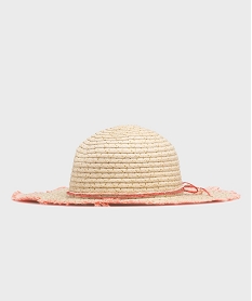 chapeau capeline en paille brodee fille beigeG882501_3