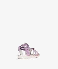 sandales metallisees a scratch paillettes et papillons bebe fille violet sandales et nu-piedsG883001_4