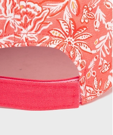casquette en toile de coton fleurie fille roseG884201_3