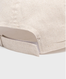 casquette en cotonlin a broderie palmier garcon beigeG885701_3