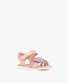sandales a brides pailletees fermeture scratch bebe fille - lovely wings rose chine sandales et nu-piedsG886601_2