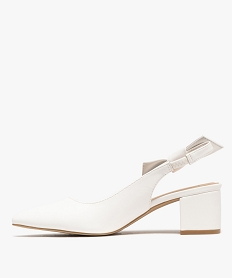 escarpins a bout pointu et talon ouvert femme blanc vifG888101_3
