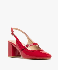 escarpins sling-back avec boucles a strass femme rouge vifG888601_3