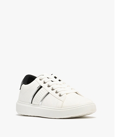 baskets tricolores a lacets femme blanc standardG889001_2