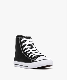 baskets montantes en toile sur semelle bicolore femme noir standardG890001_2