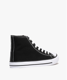 baskets montantes en toile sur semelle bicolore femme noir standardG890001_4