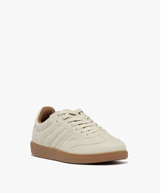 baskets basses a lacets look retro femme - camps united beigeG890601_2