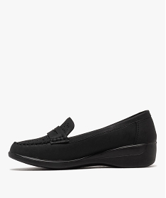 mocassins confort a talon compense femme noir standard mocassinsG893701_3