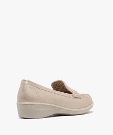 mocassins confort a talon compense femme beige standard mocassinsG895401_4