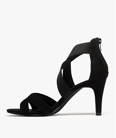 sandales a talon aiguille en suedine a brides elastiques femme noir standard sandales a talonG898401_3
