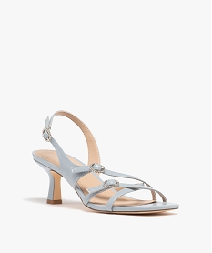 sandales a talon avec brides et boucles en strass femme bleu sandales a talonG898601_2