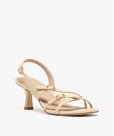 sandales a talon avec brides et boucles en strass femme beige standard sandales a talonG899001_2