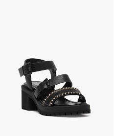 sandales a talon et semelle crantee femme noir chine sandales a talonG900401_2