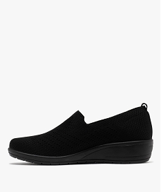 chaussures confort a talon compense femme noir standard mocassinsG900601_3