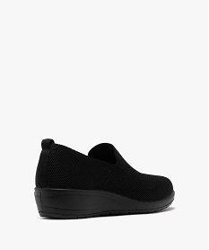 chaussures confort a talon compense femme noir standard mocassinsG900601_4