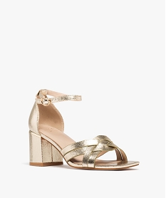 sandales a talon carre brillantes femme dore sandales a talonG903601_2