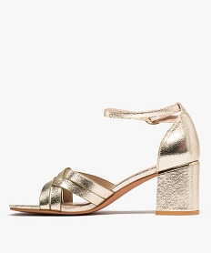 sandales a talon carre brillantes femme dore sandales a talonG903601_3