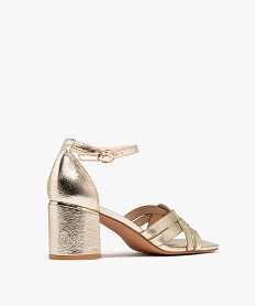 sandales a talon carre brillantes femme dore sandales a talonG903601_4