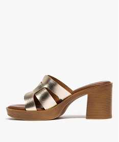 mules a talon haut et bout ouvert femme dore sandales a talonG903801_3