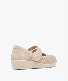 ballerines confort en mesh fermeture scratch femme beige ballerinesG904601_4