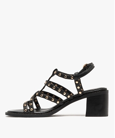 sandales a brides avec clous metalliques femme - 5 miles noir standard sandales a talonG906601_3