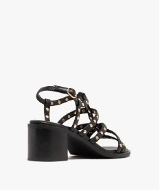 sandales a brides avec clous metalliques femme - 5 miles noir standard sandales a talonG906601_4