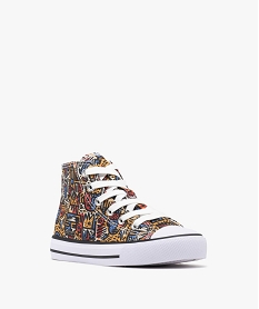 baskets montantes en toile imprimee fille - buggyshoes multicolore basketsG907701_2