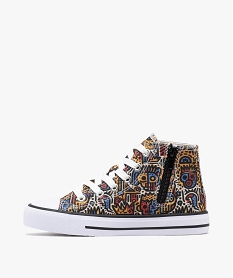 baskets montantes en toile imprimee fille - buggyshoes multicolore basketsG907701_3