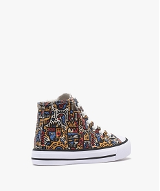baskets montantes en toile imprimee fille - buggyshoes multicolore basketsG907701_4