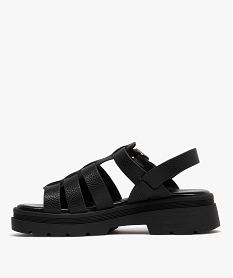 sandales a brides sur semelle crantee femme - 5 miles noir standard sandales plates et nu-piedsG908901_3