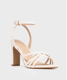 sandales a talon haut et fines brides vernies femme beige vif sandales a talonG911401_2