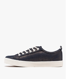 tennis en toile aux reflets metallises femme bleuG912201_3