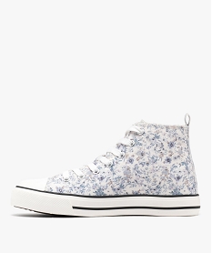 baskets montantes en toile fleuri femme bleuG914201_3