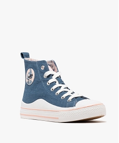 baskets montantes en toile denim imprime femme - stitch bleu chineG914401_2