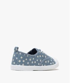 baskets en toile fleurie et bout en gomme fille bleuG915201_4