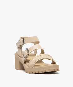 sandales a talon et semelle crantee femme beige standard sandales a talonG915801_2