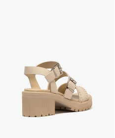 sandales a talon et semelle crantee femme beige standard sandales a talonG915801_4