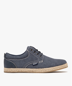 GEMO Baskets en toile tige basse avec semelle de corde homme - Lee Cooper Bleu