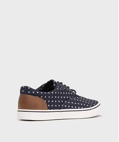 tennis en toile a motifs fermeture lacets homme - urban steps bleuG917801_4
