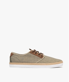 GEMO Tennis en toile à motifs fermeture lacets homme - Urban Steps Bleu
