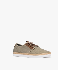 tennis en toile a motifs fermeture lacets homme - urban steps bleuG918001_2