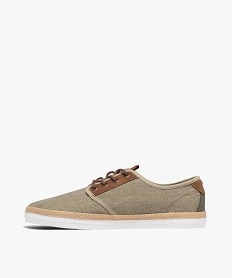 tennis en toile a motifs fermeture lacets homme - urban steps bleuG918001_3