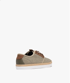 tennis en toile a motifs fermeture lacets homme - urban steps bleuG918001_4