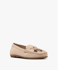 mocassins confort en toile femme - valentina baldano beige standard mocassinsG919001_2