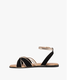 sandales plates avec brides bicolores femme - valentina baldano noir standard sandales plates et nu-piedsG922201_3