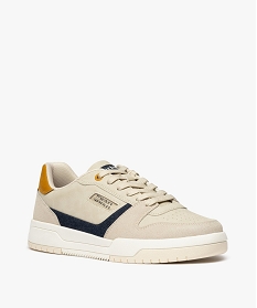 baskets basses a lacets dessus perfore homme beigeG929001_2