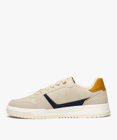 baskets basses a lacets dessus perfore homme beigeG929001_3