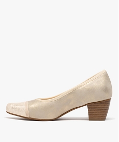 escarpins confort a bout carre avec semelle interieure cuir beige standard escarpinsG929201_3