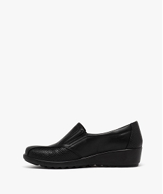 mocassins confort bi-matieres avec semelle compensee femme noir standard mocassinsG930201_3