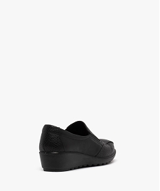 mocassins confort bi-matieres avec semelle compensee femme noir standard mocassinsG930201_4
